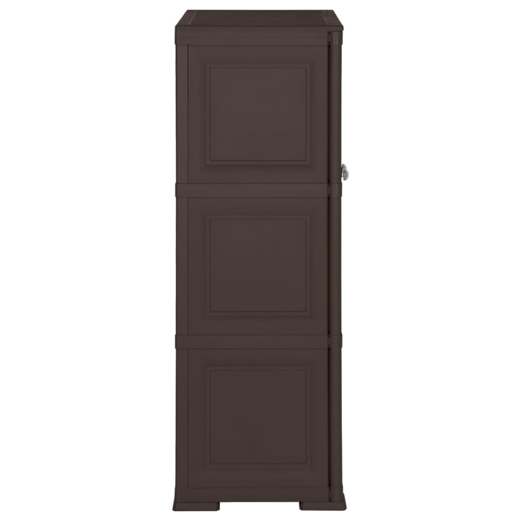 Kunststoffschrank 79x43x125 cm Holzdesign Vanilleeis