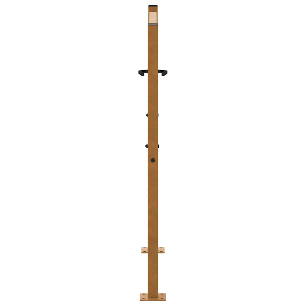 Gartentor Schwarz 100x100 cm Stahl Lichtdesign