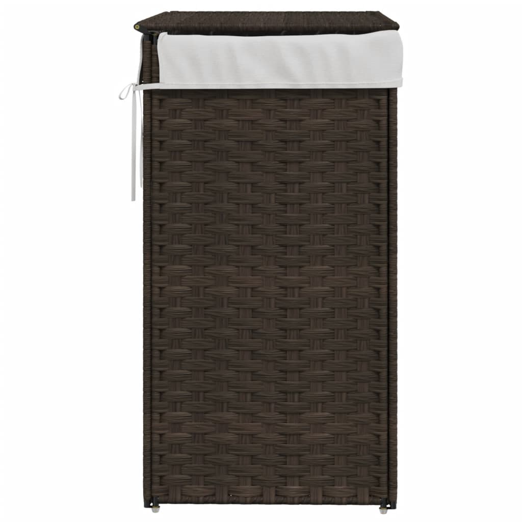 Wäschekorb mit Deckel 46x33x60 cm Poly Rattan
