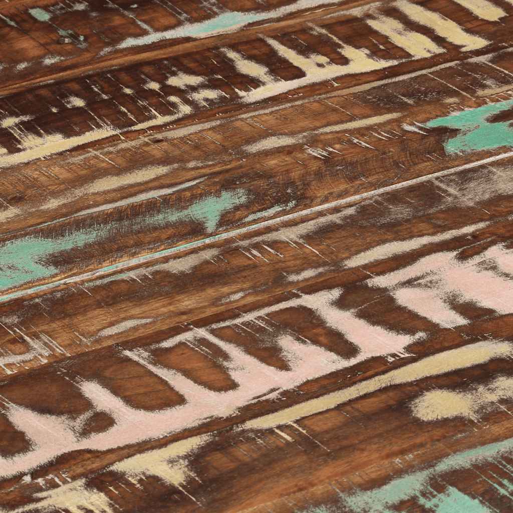 Esstisch Raues Massives Mangoholz und Stahl 120x77 cm
