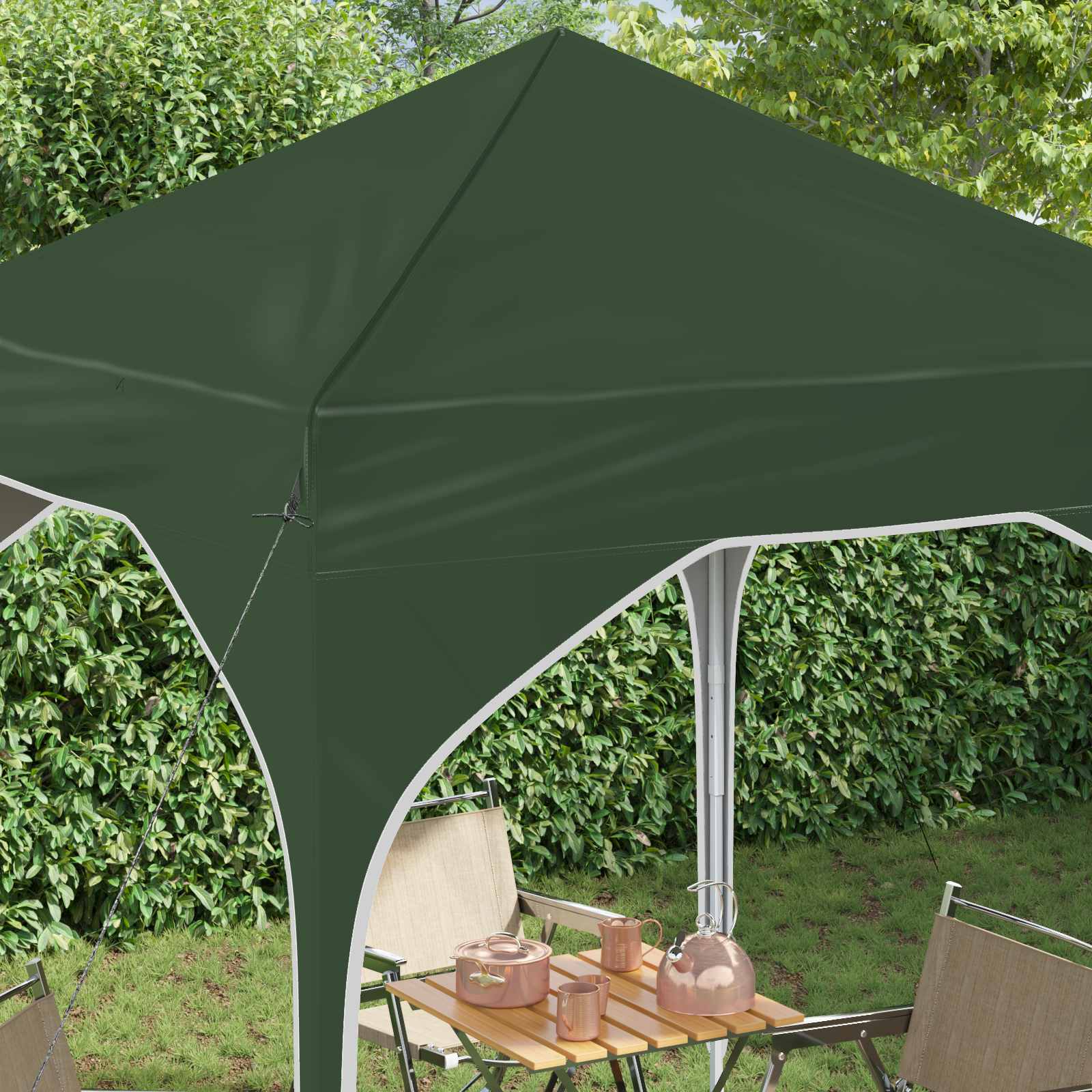 Pop-up Partyzelt 194 x 194 x 245 cm Creme