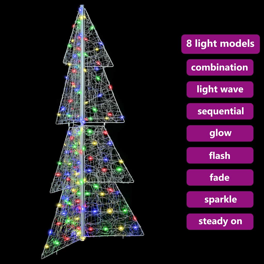 Weihnachtsbaum mit 100 LEDs Warmes Weiß 120 cm Acryl