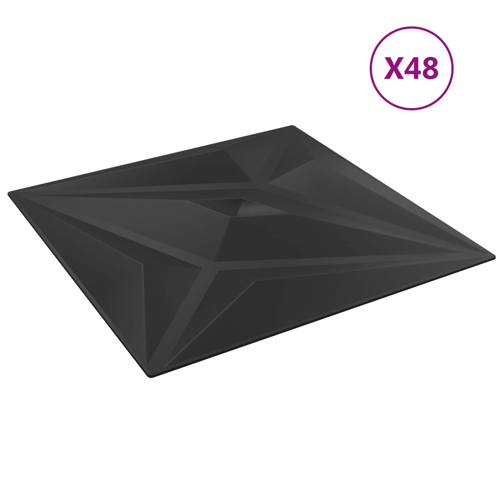 Wandpaneele 12 pcs Diamant Weiß 50 x 50 cm XPS Schaum