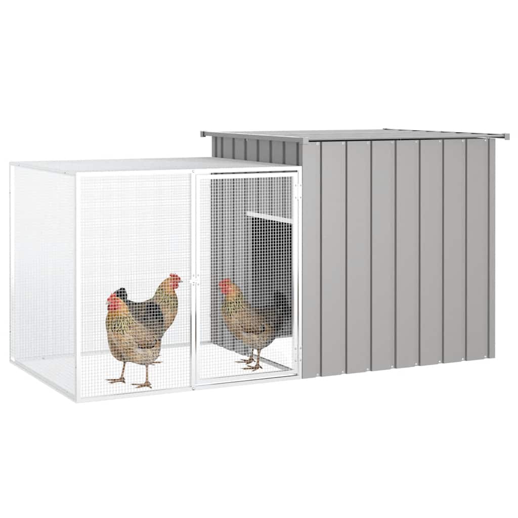 Hühnerkäfig Anthrazit 200x91x100 cm Verzinkter Stahl