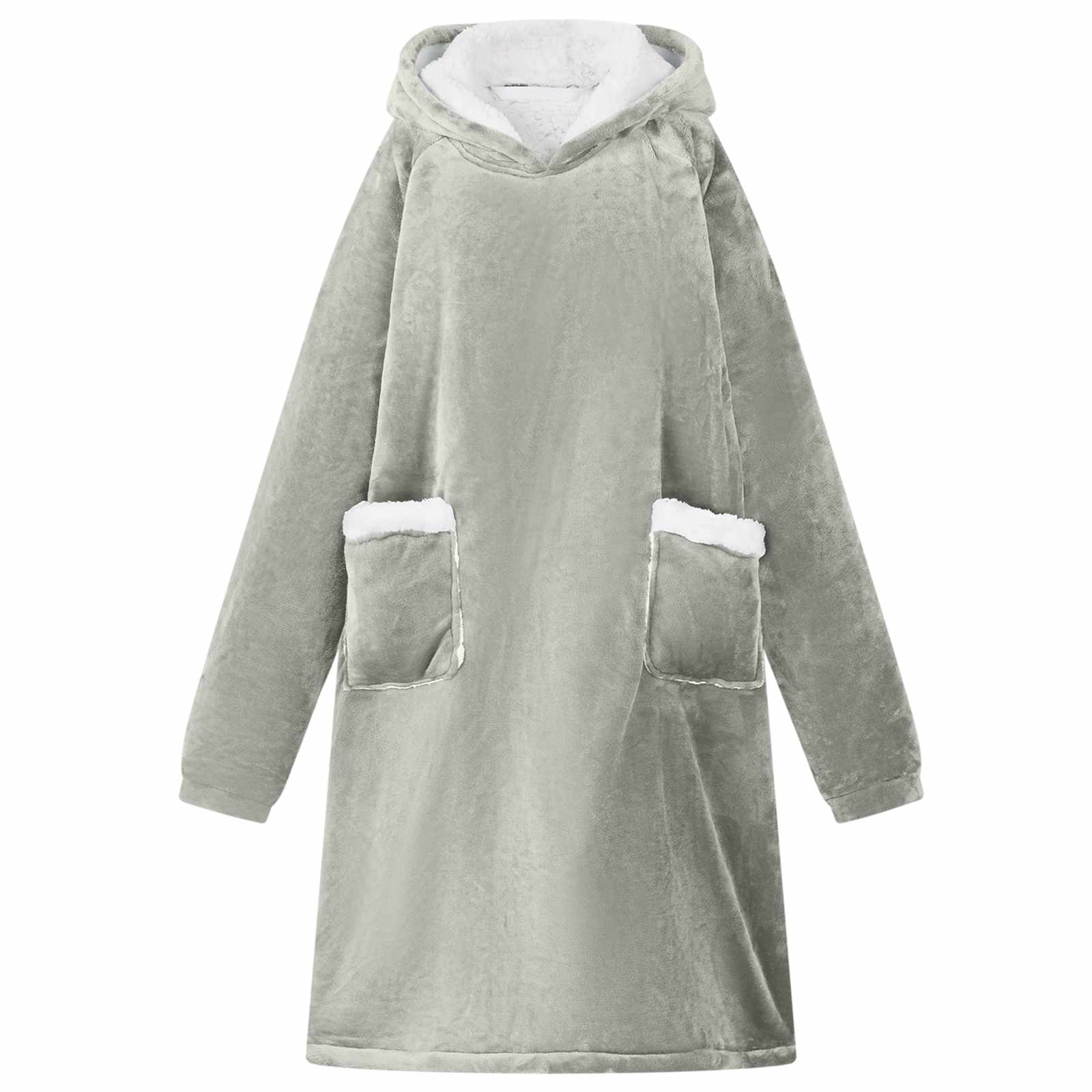 Decken-Hoodie Beige M Fleece und Flanell