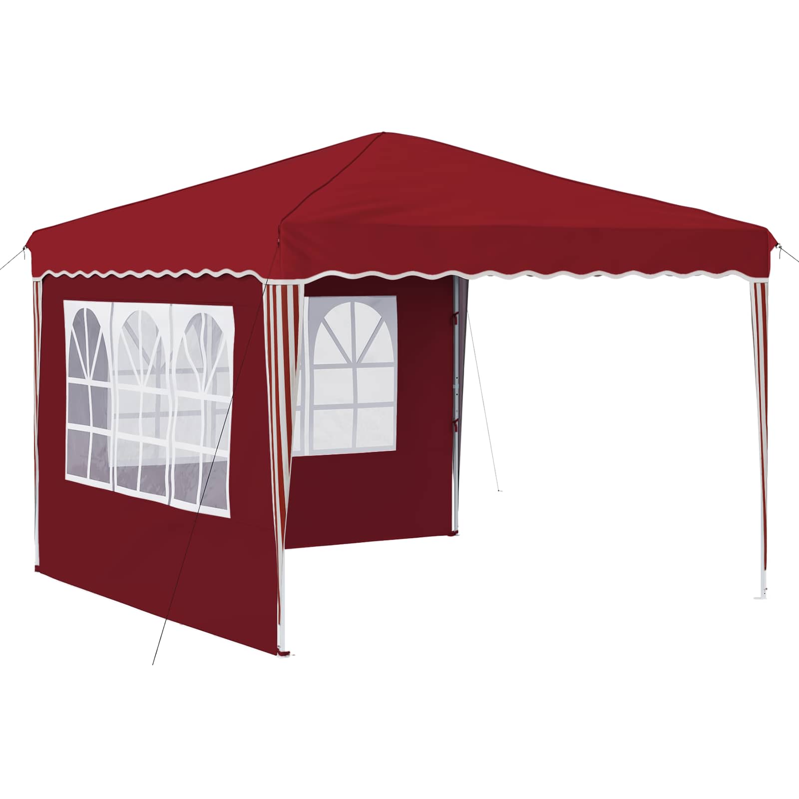 Pop-up Partyzelt 288 x 288 x 245 cm Creme Oxford-Stoff