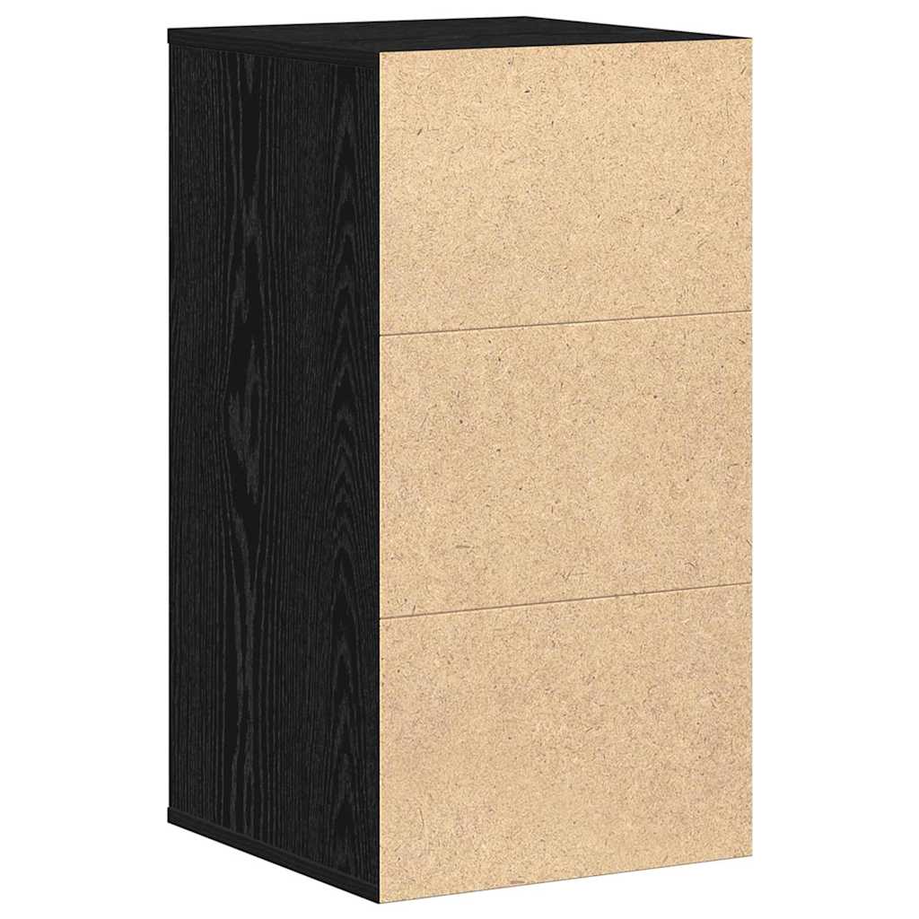 Schubladenschrank Schwarz Eichen-Optik 41 x 40 x 58 cm