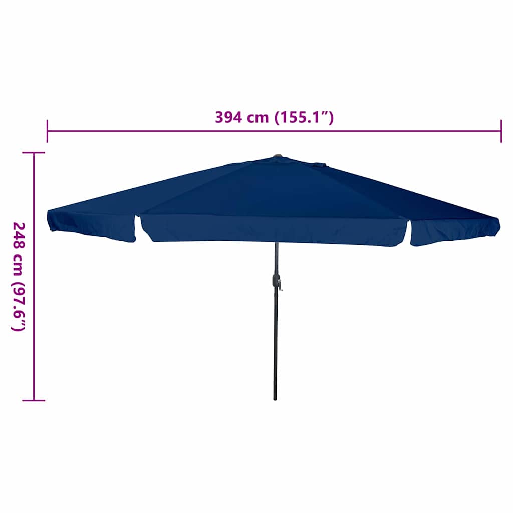 Garten-Sonnenschirm Sand 394 x 394 x 248 cm Polyester und Stahl