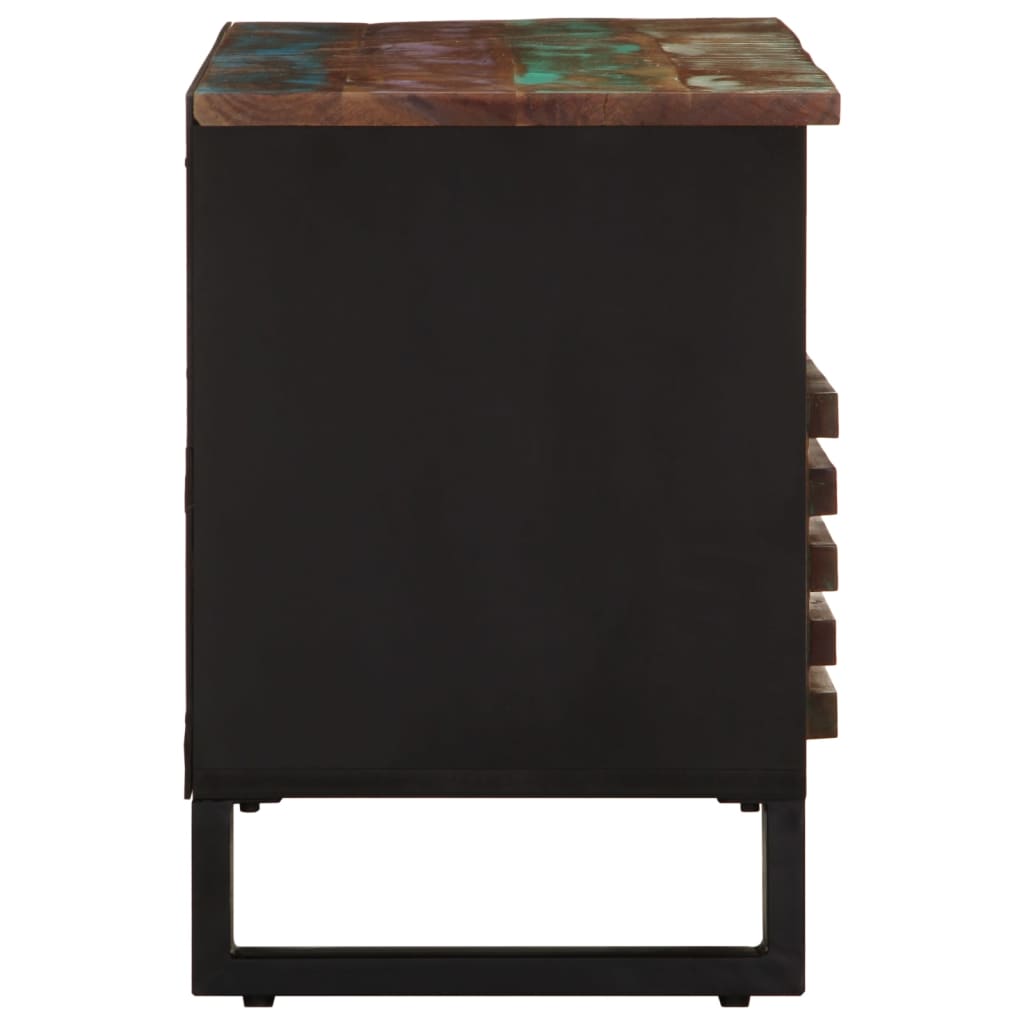 TV-Schrank 100x34x46 cm Raues Massives Mangoholz