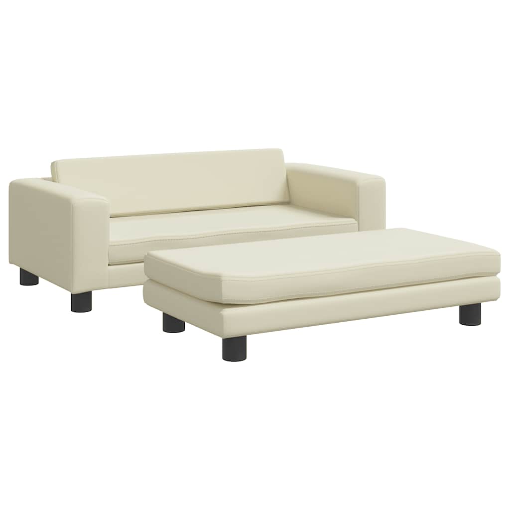 Hundebett mit Verlängerung Creme 100x50x30 cm Samt