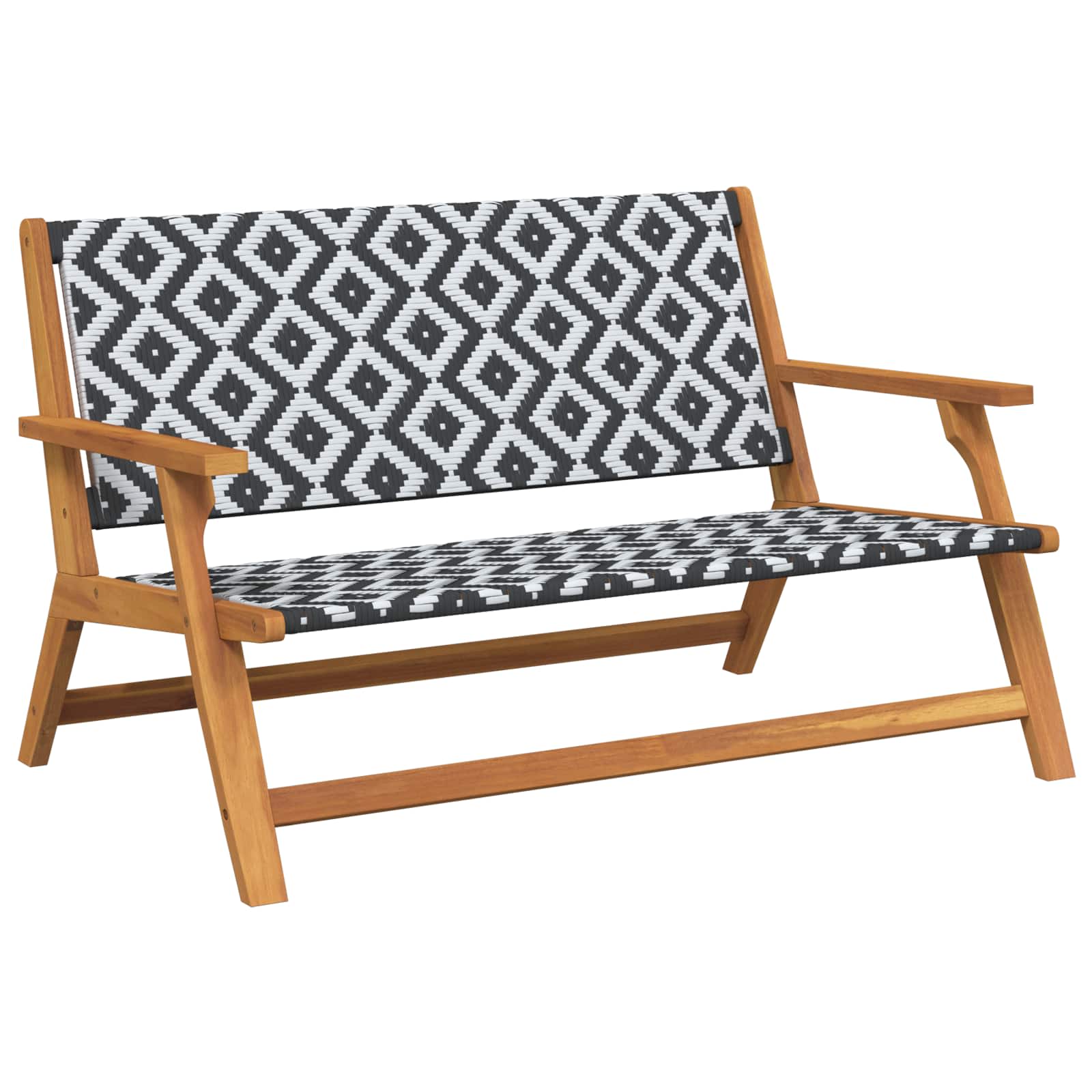 gartenmöbel Schwarz 122 x 78 x 73 cm Massivholz Akazie