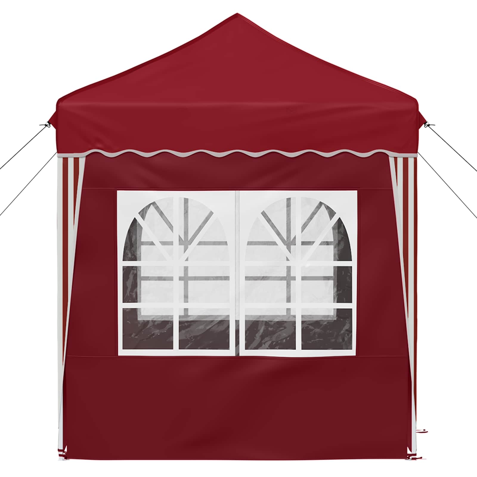 Pop-up Partyzelt 195 x 195 x 245 cm Creme Oxford-Stoff
