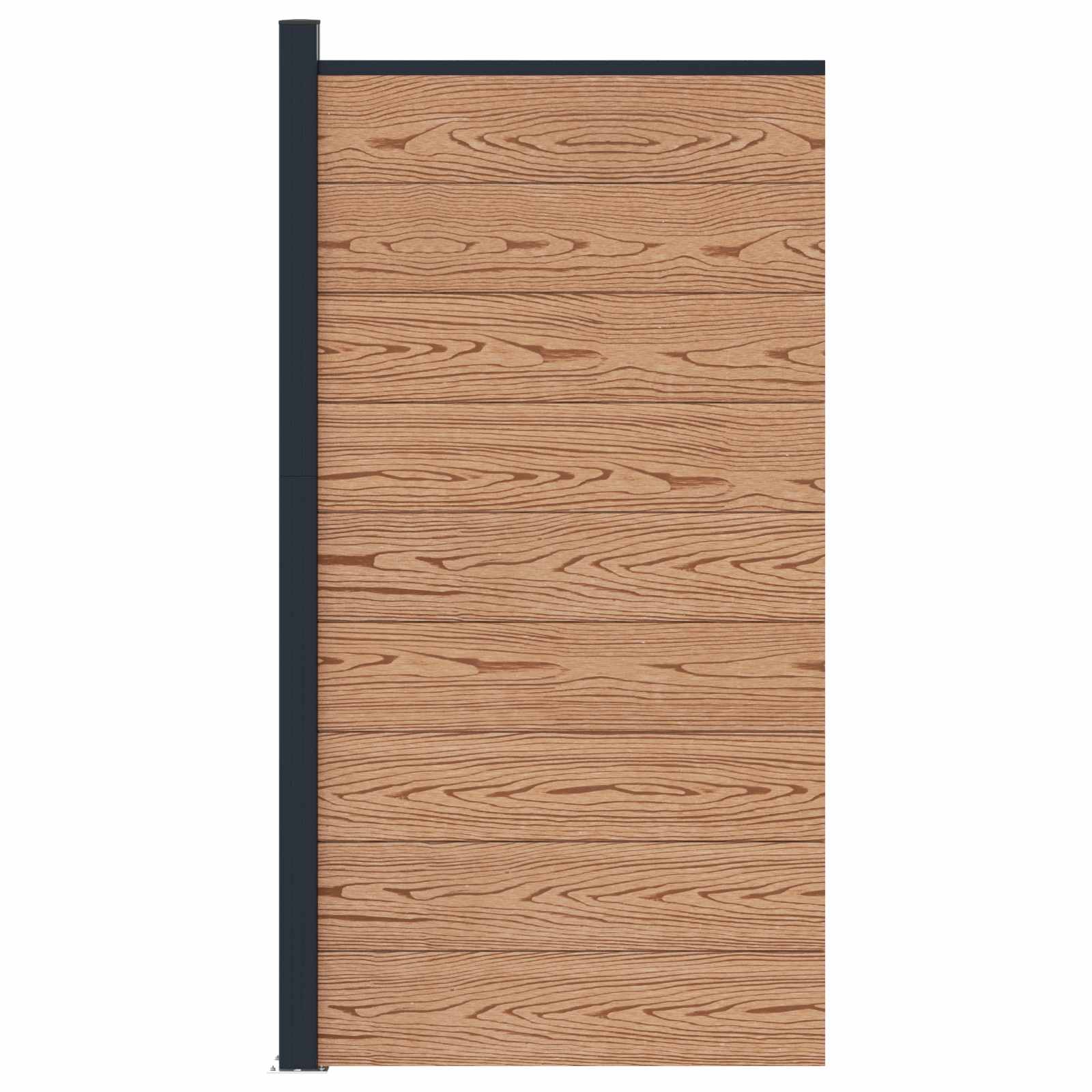 Zaunelement WPC 95x186 cm Braun