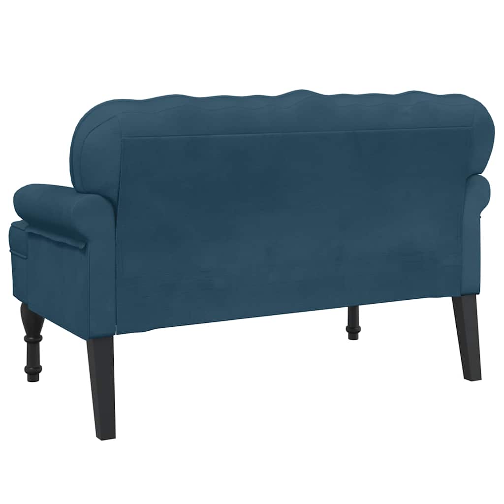 Sitzbank mit Rückenlehne Dunkelgrau 119,5x64,5x75 cm Samt