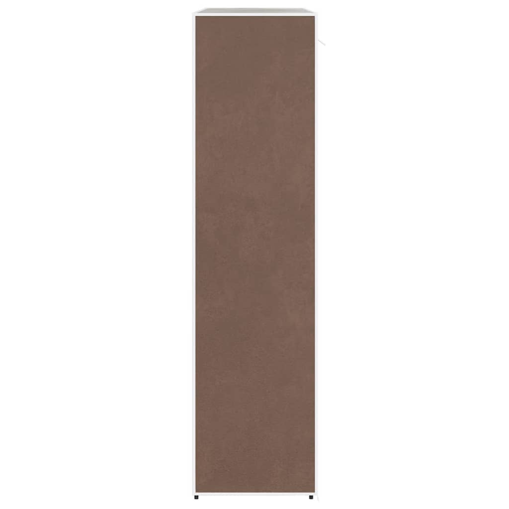 Stoffschrank mit Fächern Kleiderstangen 45×150×176 cm Schwarz