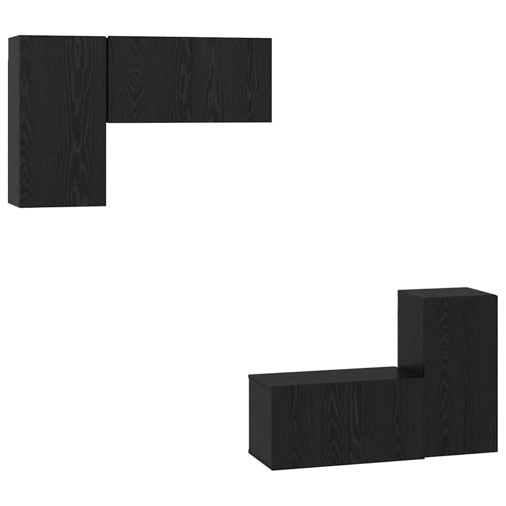 4-tlg. TV-Schrank-Set Weiß Holzwerkstoff