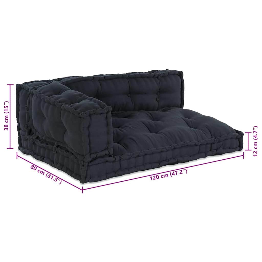 Palettensofa-Auflage Mehrfarbig Stoff Patchwork