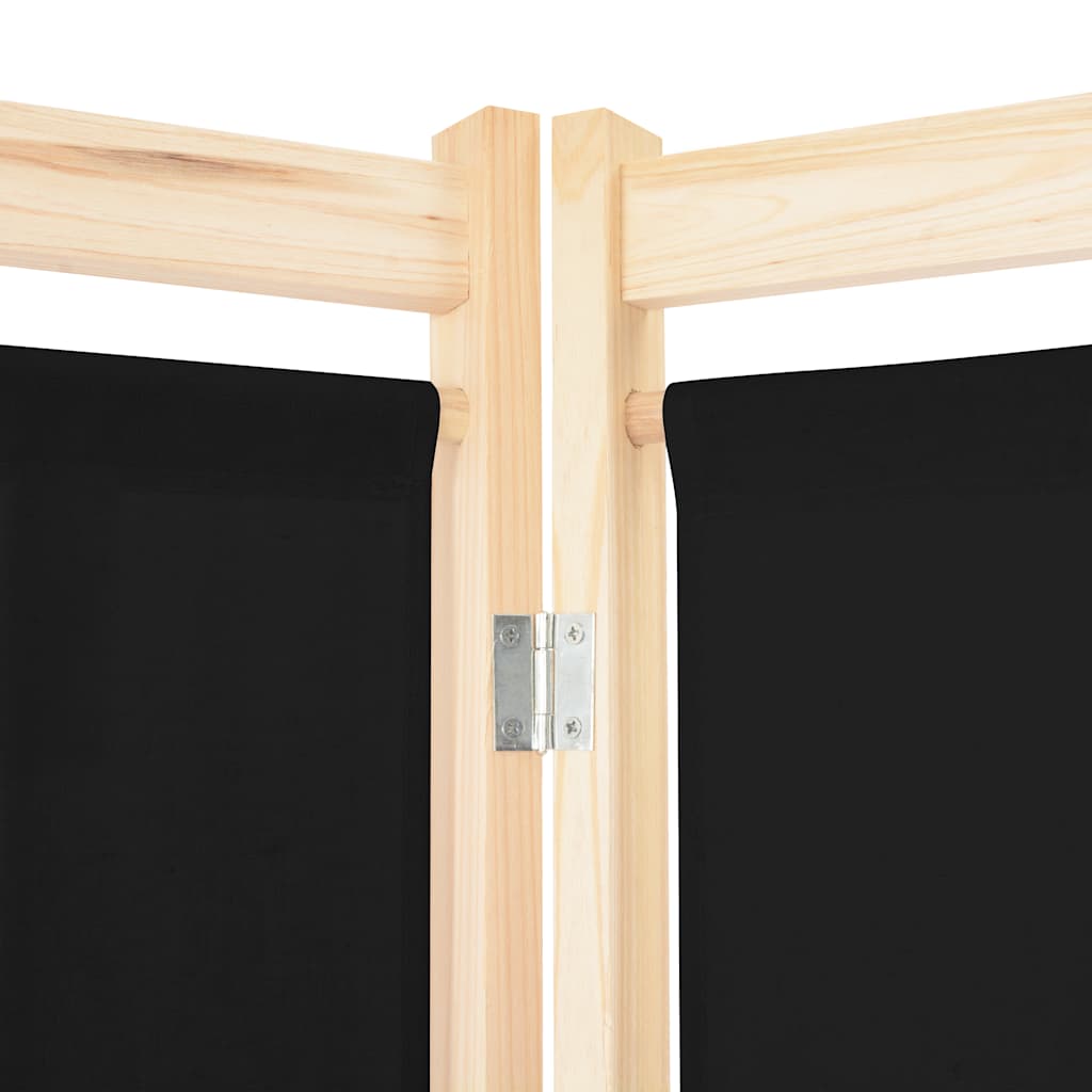 5-teiliger Raumteiler Creme 200 x 170 x 4 cm Stoff