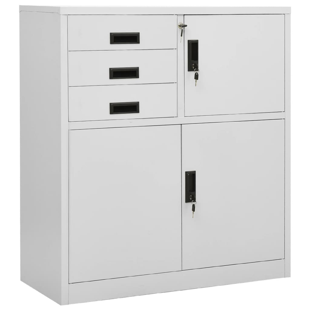 Büroschrank mit Pflanzkasten Anthrazit 90x40x125 cm Stahl