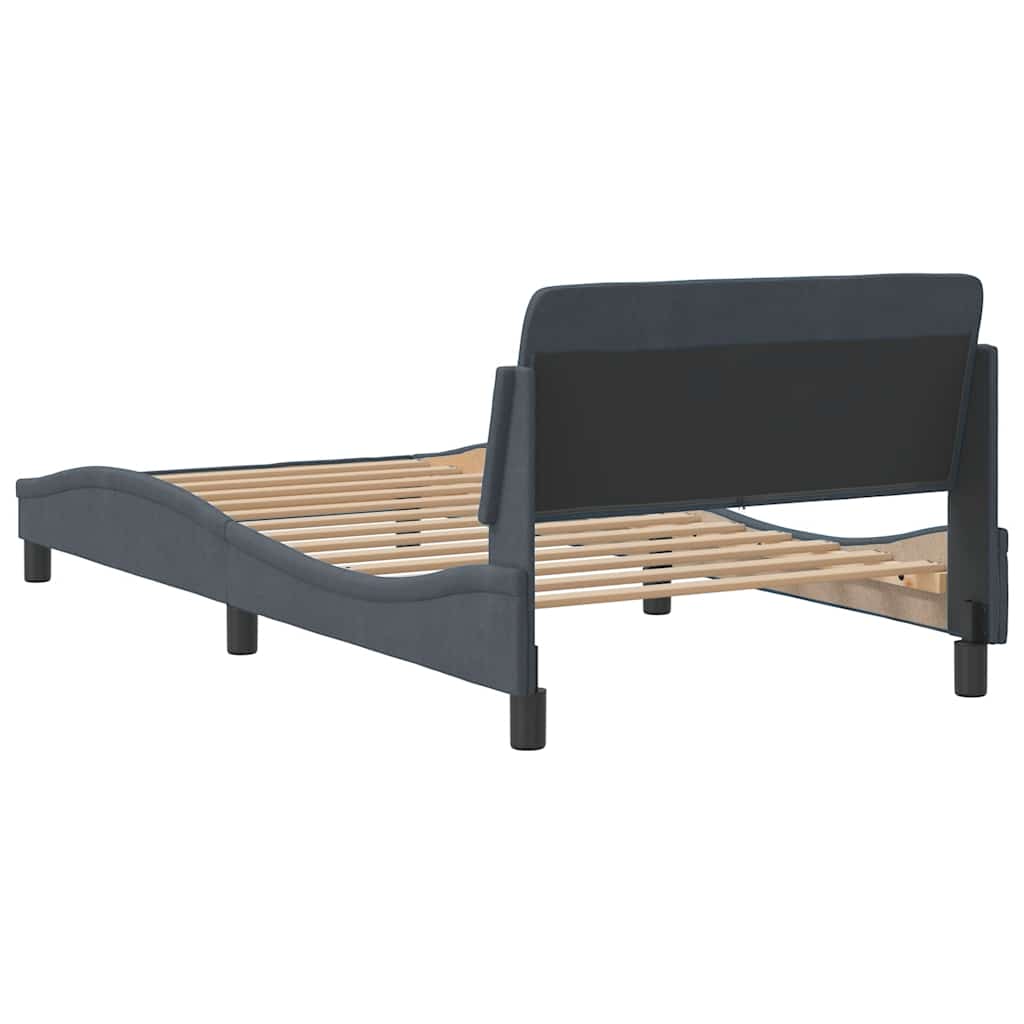 Bettgestell "Dover" Hellgrau 80x200 cm Samt