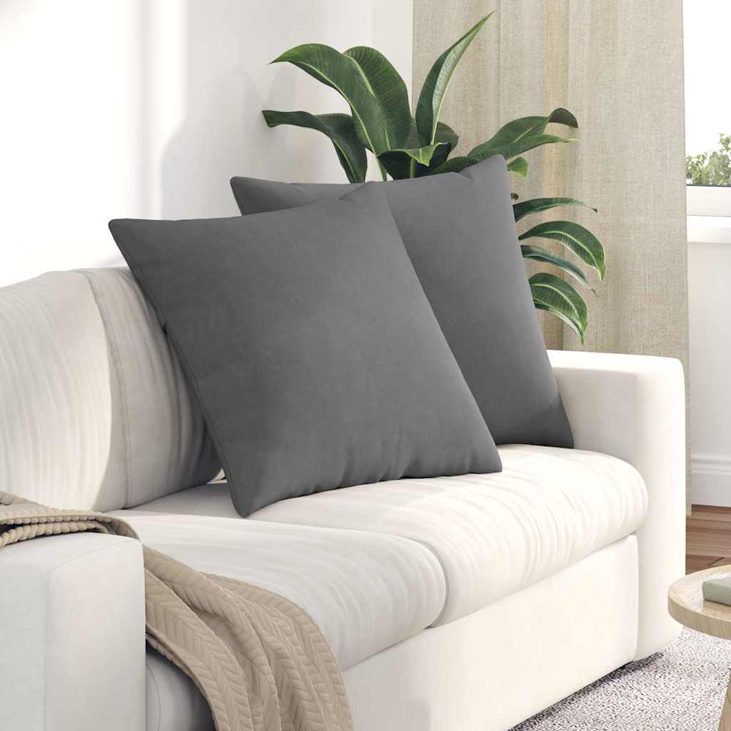 Sofakissen 2 Stück Taupe 50 x 30 cm Stoff