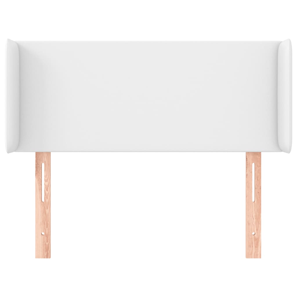 Kopfteil mit Ohren Creme 83x16x78/88 cm Kunstleder