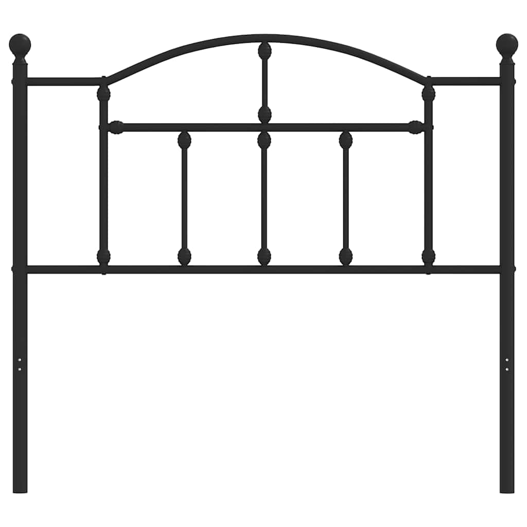 Ersatz-Kopfteil Metall Schwarz 90 cm