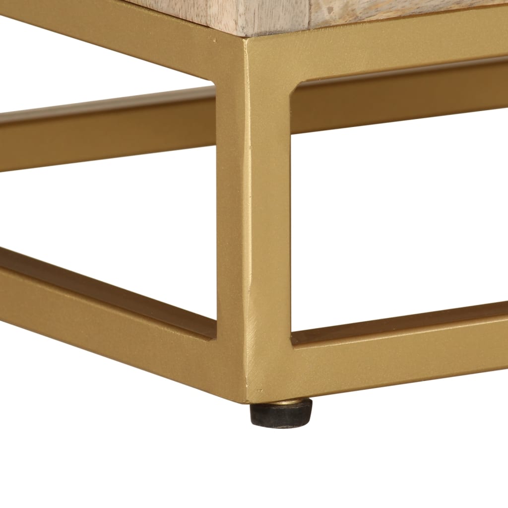 Nachttisch 40x30x50 cm Massivholz Mango und Eisen
