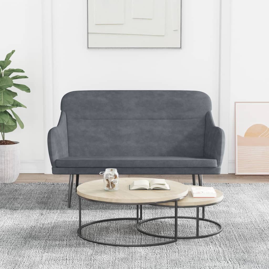 Sitzbank Dunkelgrün 110x76x80 cm Samt
