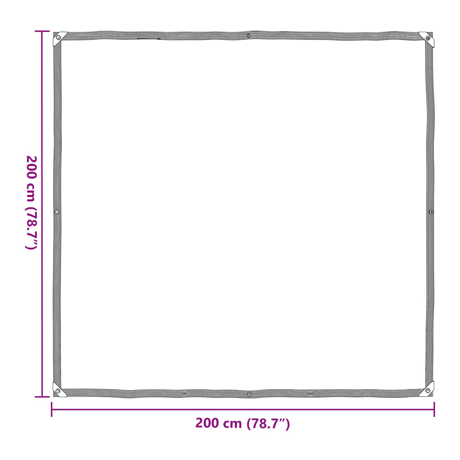 Pflanzenabdeckung mit Ösen 1x3 m Polyethylen