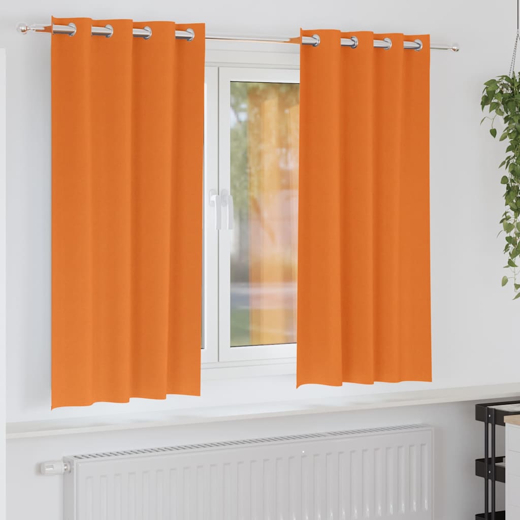 Verdunkelungs-Vorhänge mit Ringen 2 pcs Beige 140 x 140 cm
