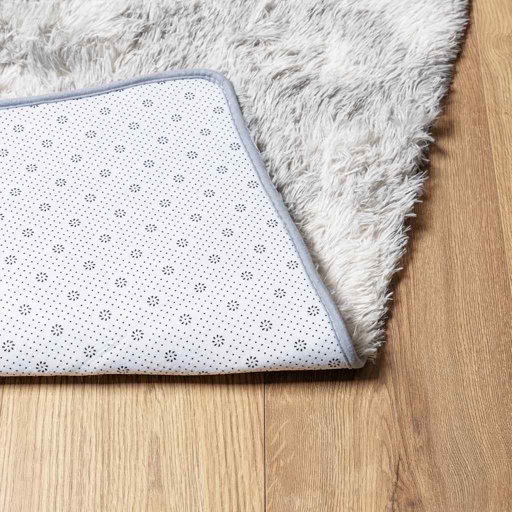 Teppich Shaggy Hochflor NAVARRA Beige 60x100 cm Polyester