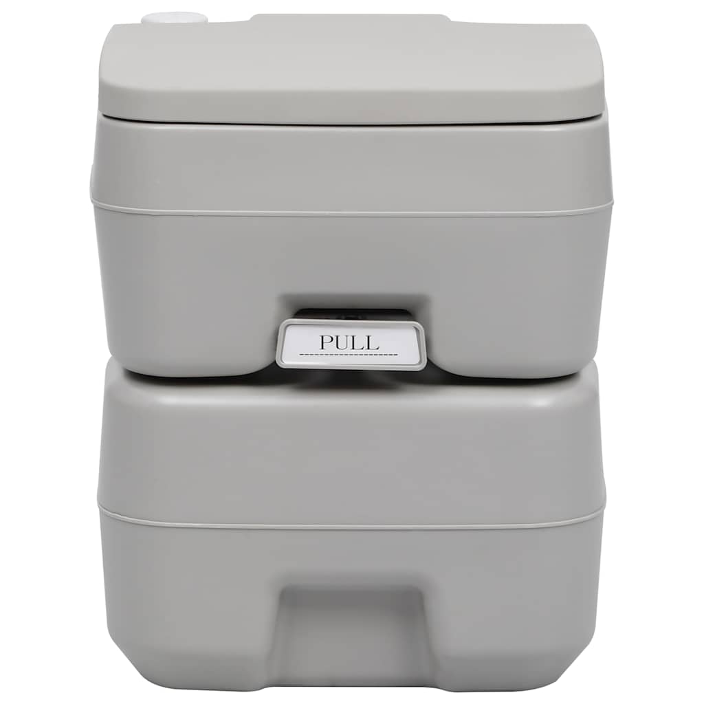 Camping-Toilette Grau und Weiß 41,5 x 36,5 x 30 cm Polyethylen