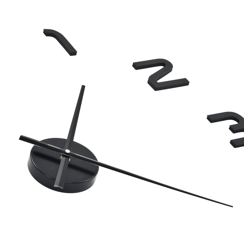 3D-Wanduhr Modernes Design 100 cm XXL Silbern