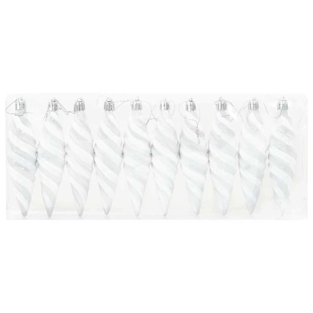 Weihnachtliche Spiralenform Kugel 40 pcs Silber Kunststoff