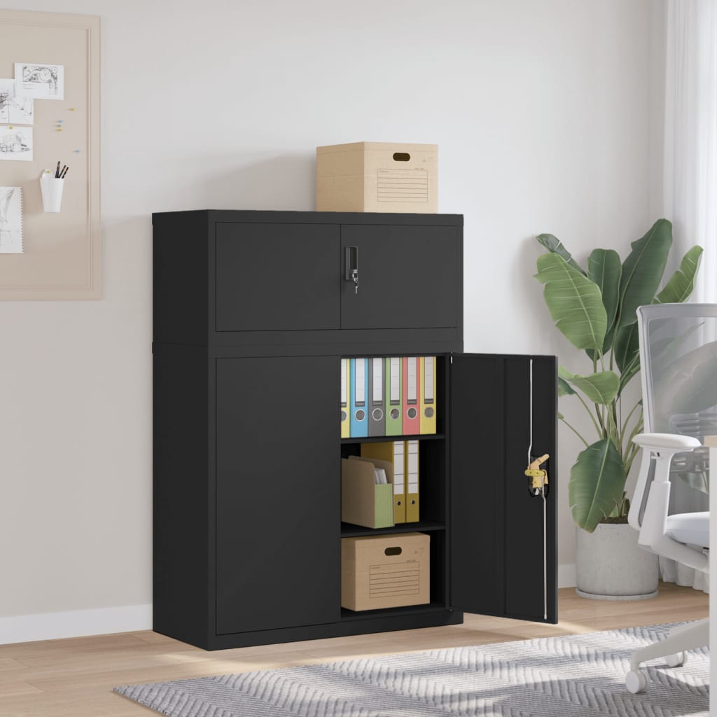 Aktenschrank Weiß 90x40x110 cm Stahl