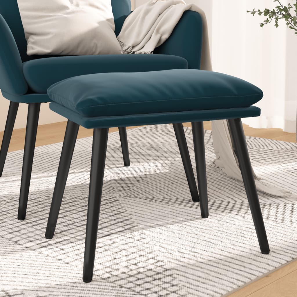 Fußhocker Hellgrau 45x29,5x35 cm Samt