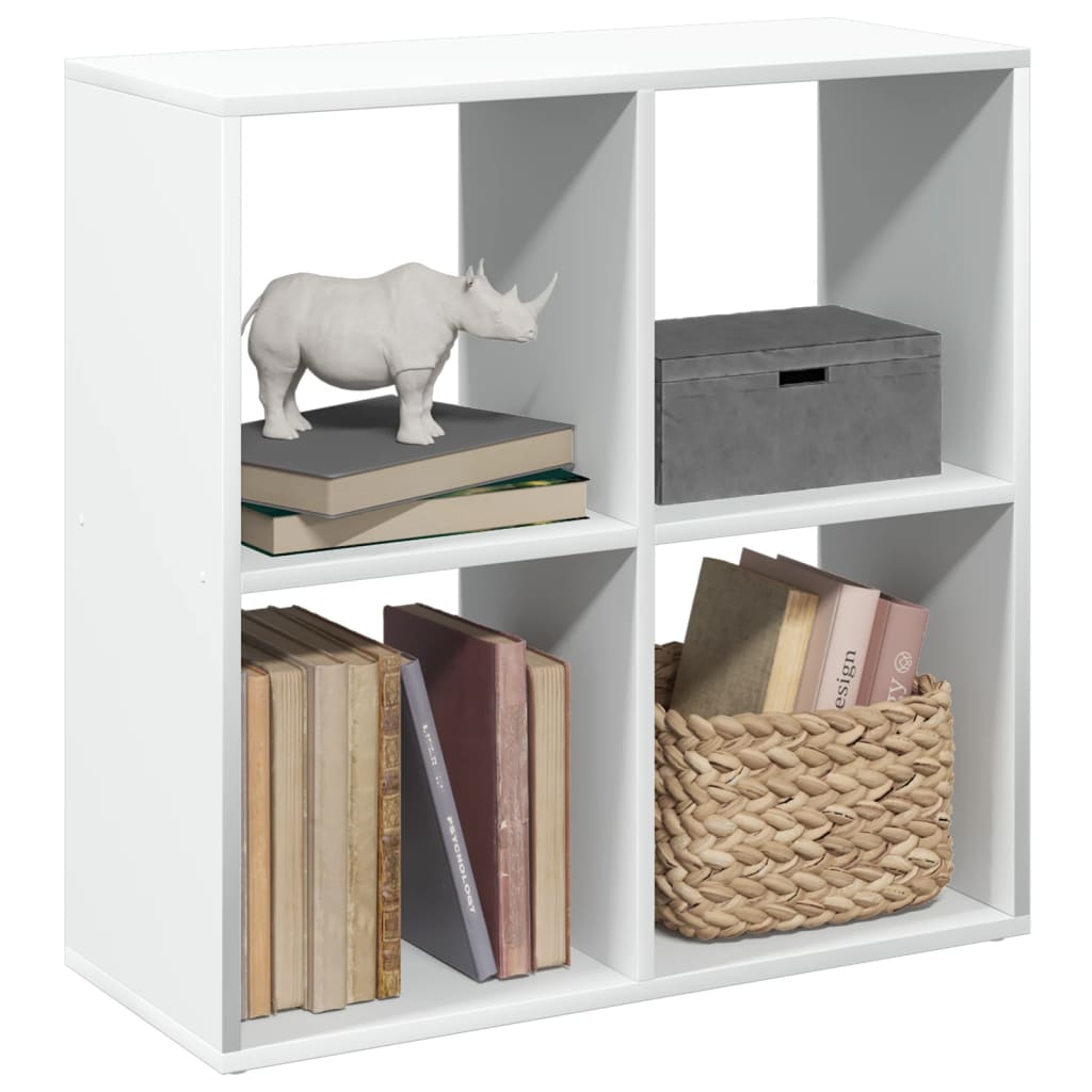 Bücherregal Weiß 137,5x29x137,5 cm Holzwerkstoff