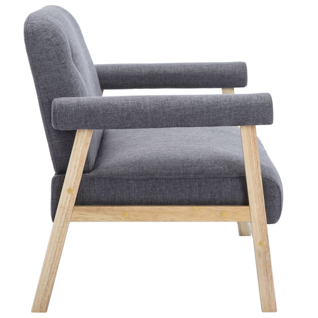 2-Sitzer-Sofa Stoff Hellgrau