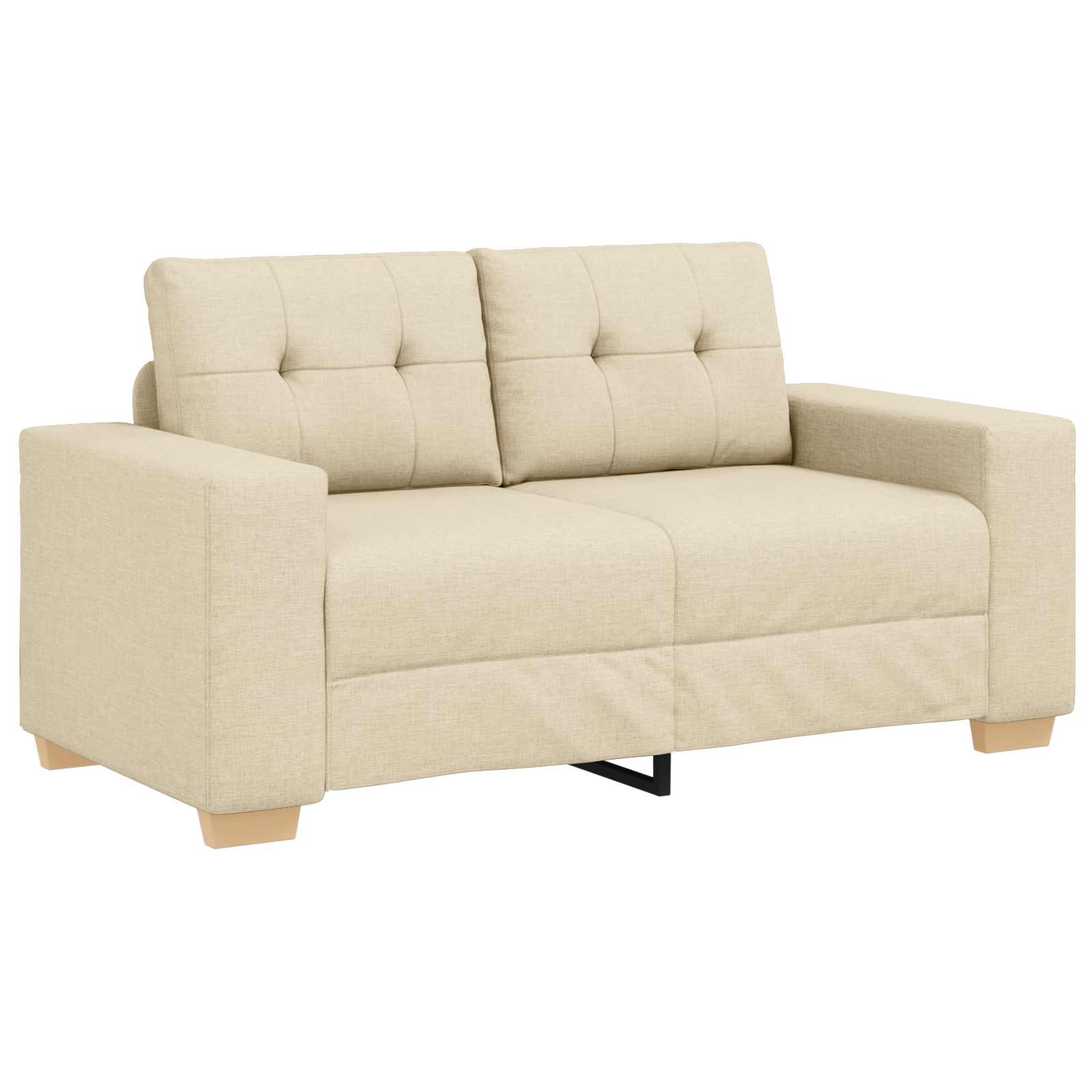 2-teiliges Sofa-Set mit Kissen, hellgrauer Stoff