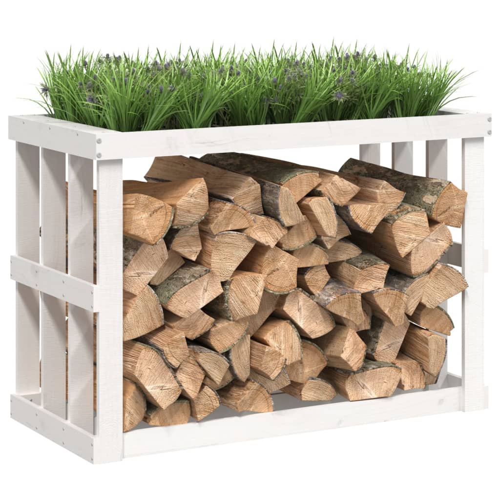 Outdoor-Kaminholzregal 108x52x106 cm Massivholz Kiefer