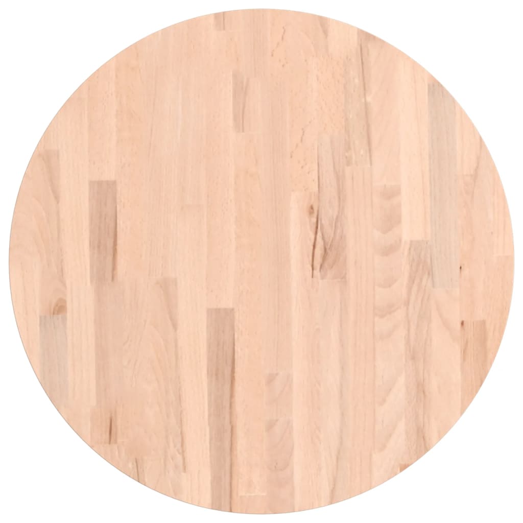 Tischplatte Ø30x1,5 cm Rund Massivholz Buche