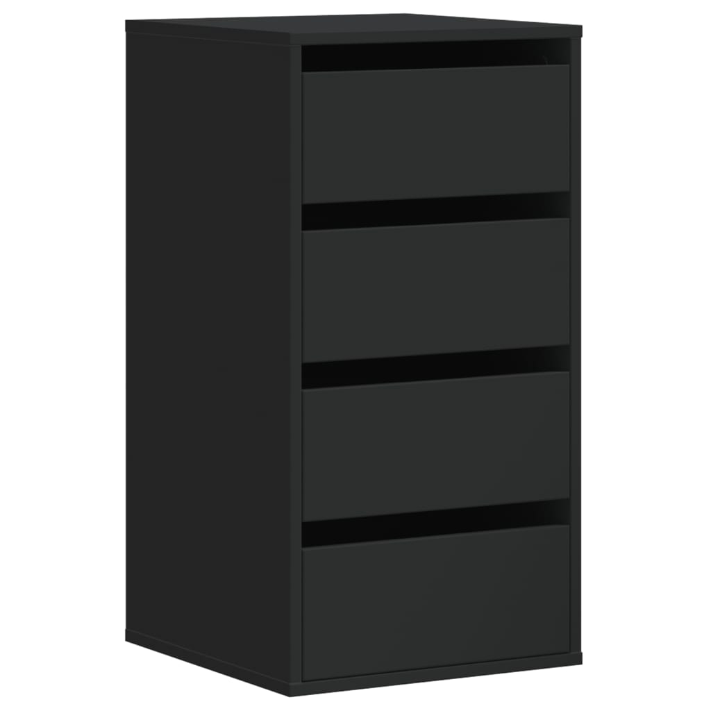 Schubladenschrank Schwarz Eichen-Optik 41 x 40 x 58 cm