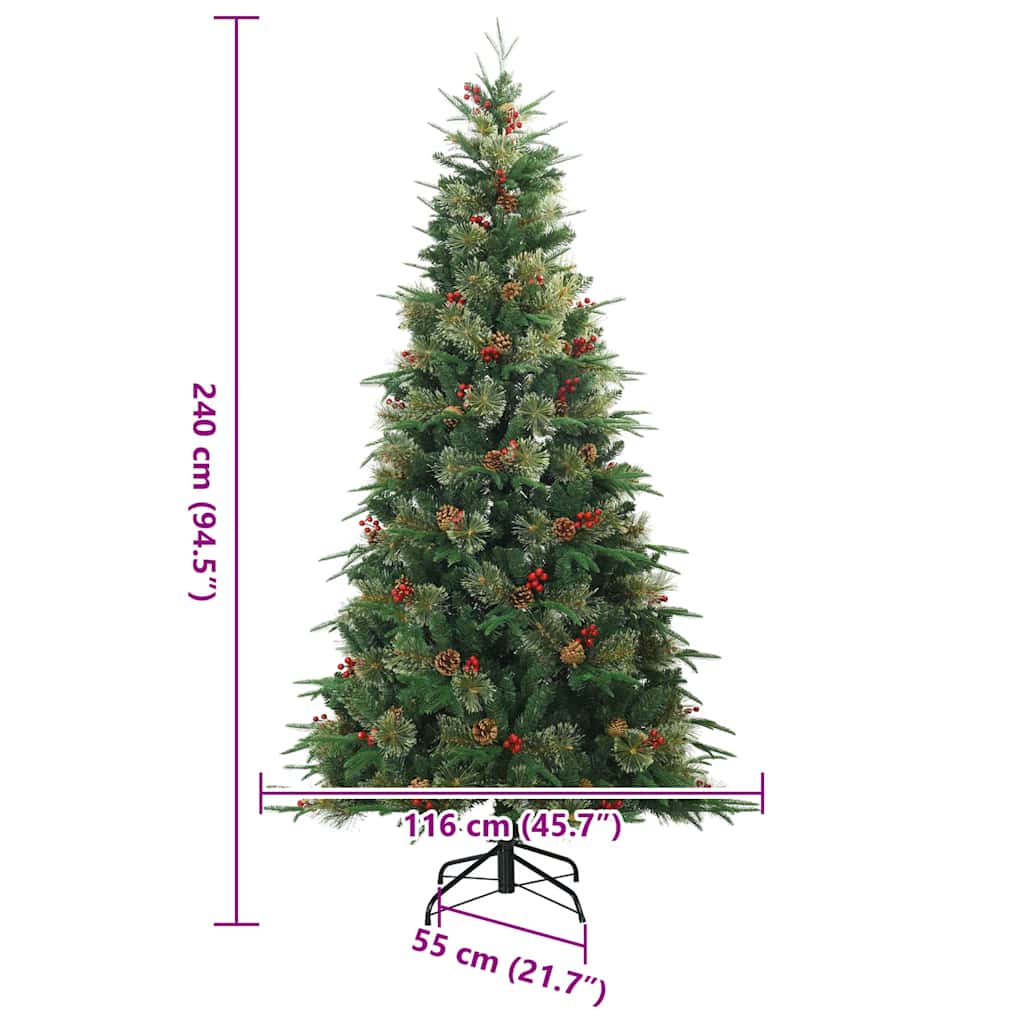 Künstlicher klappbarer Weihnachtsbaum mit Ständer Grün 120 cm