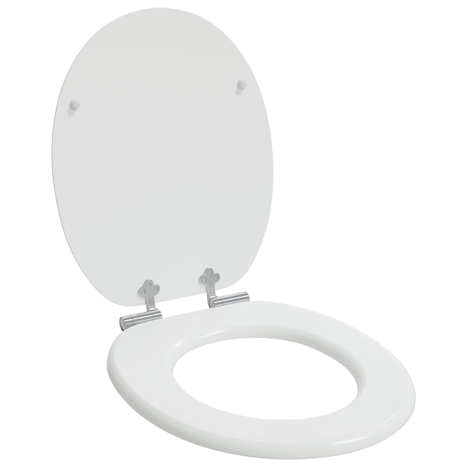 Toilettensitz MDF Deckel Schlichtes Design Weiß