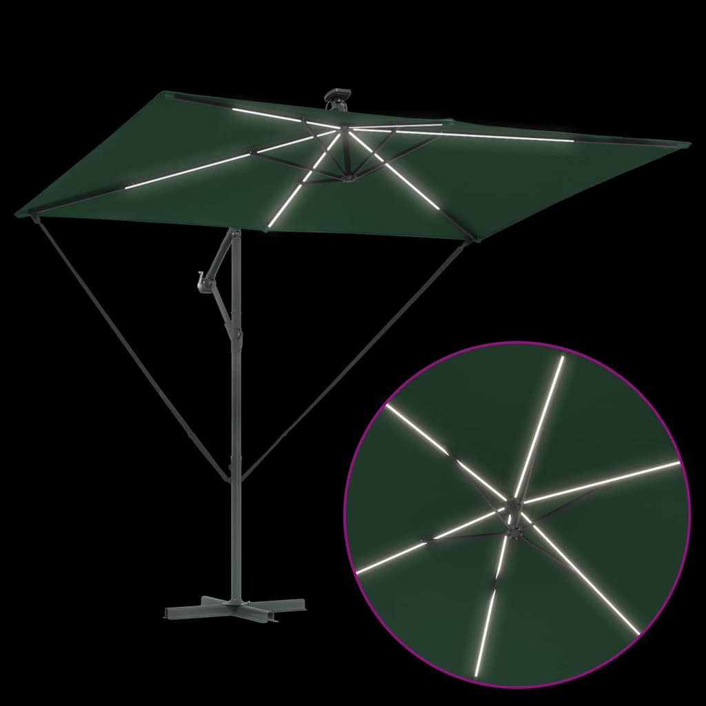 Sonnenschirm Sand 294 x 200 x 270 cm Polyester und Aluminium