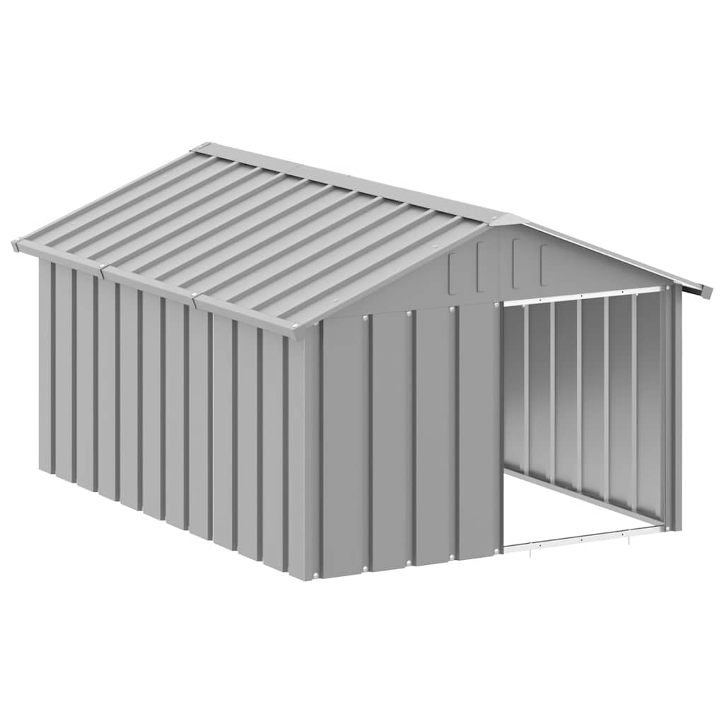 Hundehütte Anthrazit 116,5x103x81,5 cm Verzinkter Stahl
