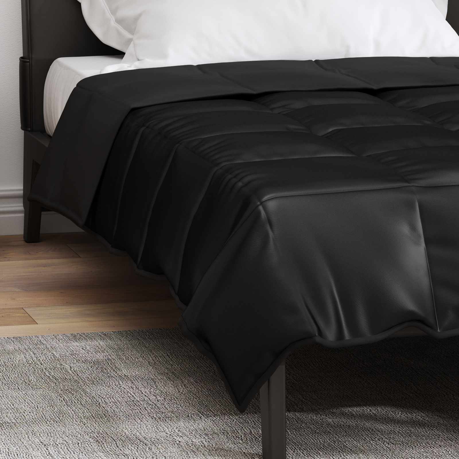 Ganzjahresbettdecke Gold 135 x 200 cm Satin und Mikrofaser