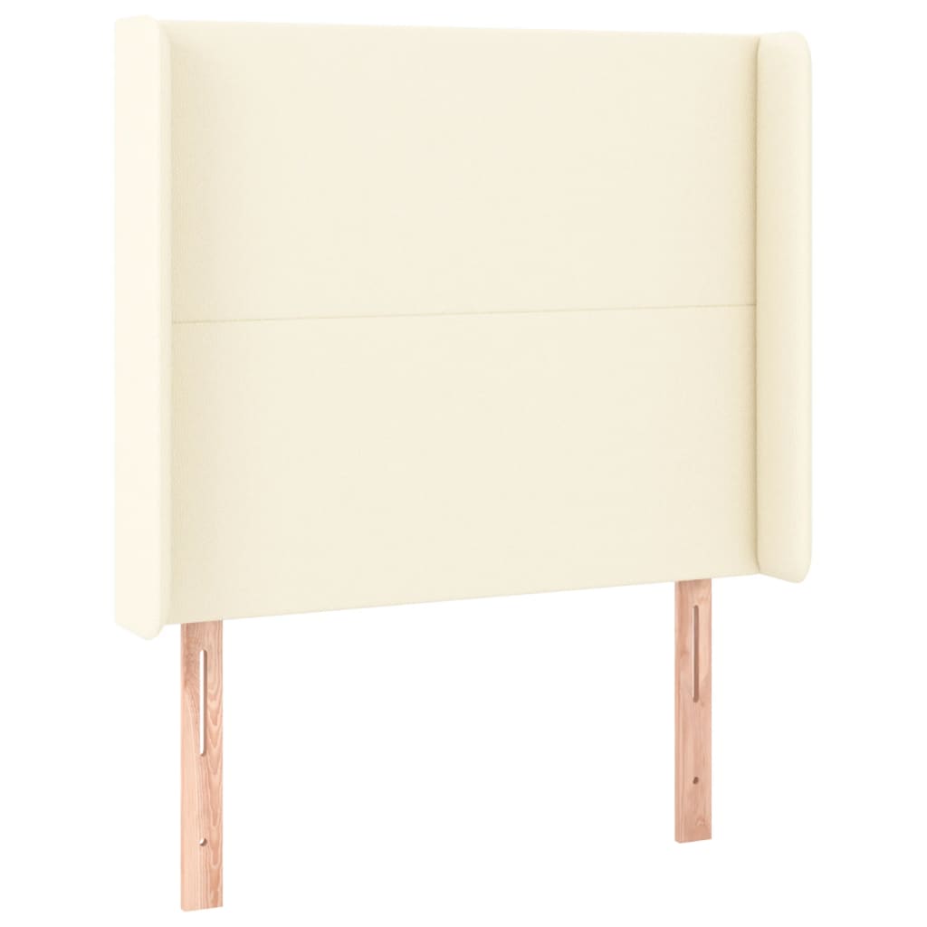 Kopfteil mit Ohren Creme 83x16x78/88 cm Kunstleder