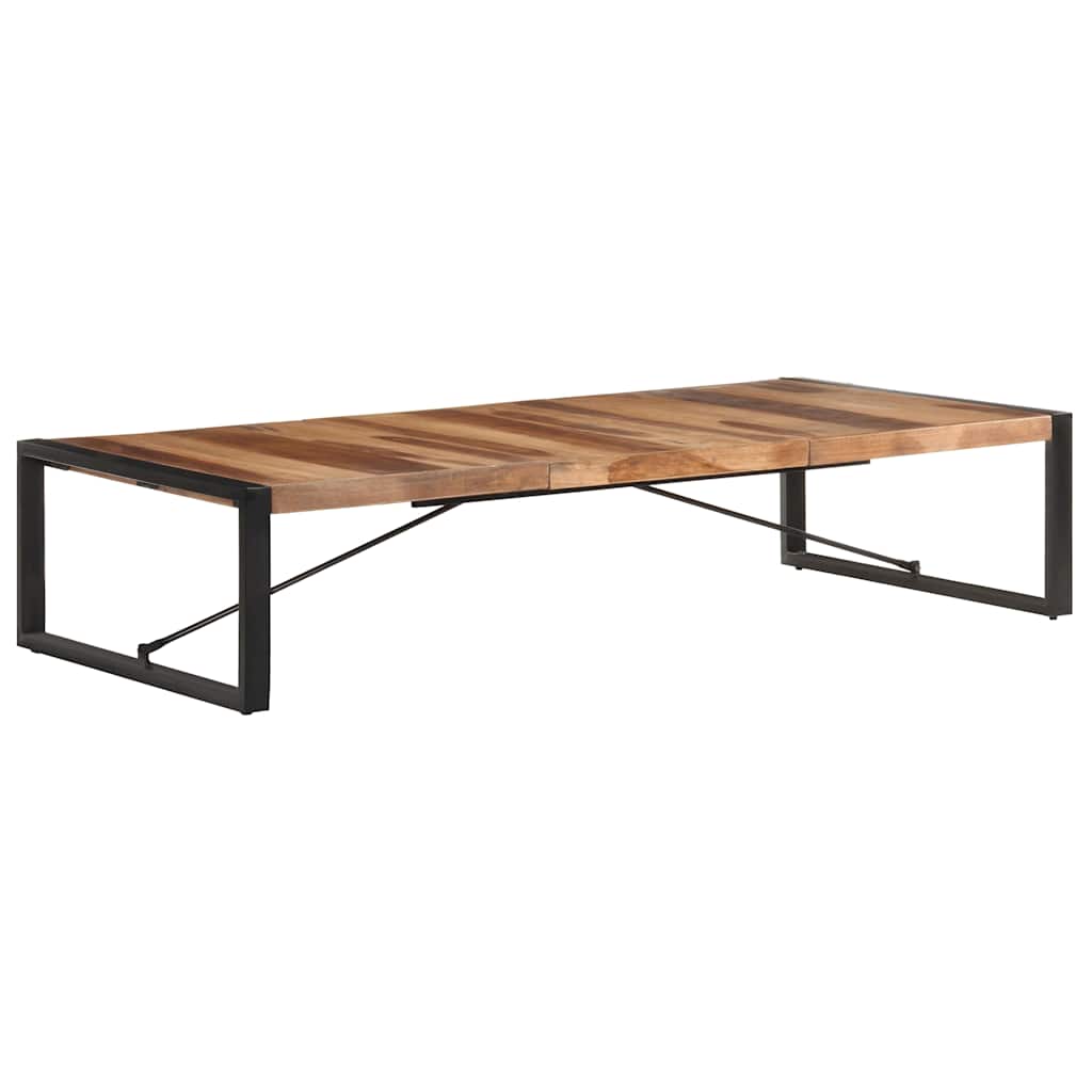 Couchtisch 140x140x40 cm Raues Mangoholz